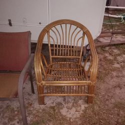 Solid Wicker Chair