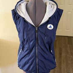 Vintage Adidas Reversable Navy/Grey Vest Size M Unisex