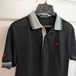 Giorgio Armani Men's Polo Shirt Size Medium Color Black