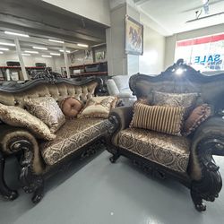 Royal Style Sofa Loveseat 