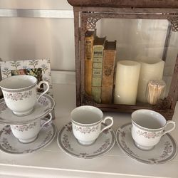 vintage floral tea set