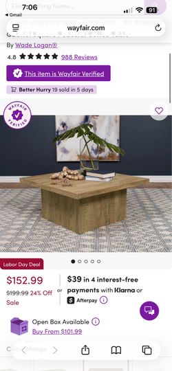 Gabriel Square Pedestal Coffee Table