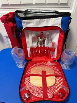Picnic Backpack Set with Cooler and Utensils