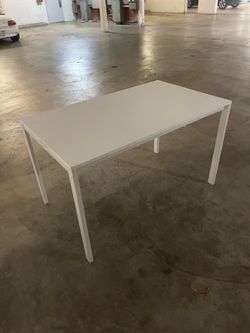 White Rectangular Dining Table