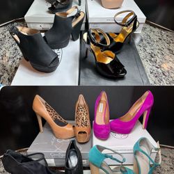 Women's High Heels Size 7.5 $60 For All 8 Pairs
