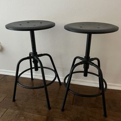 Black Adjustable Stools