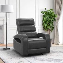 Altino Black Leather Power Recliner With A Low Price for Sale in