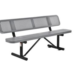2 Industrial Outdoor Steel Benches