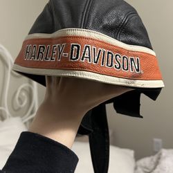 Harley-Davidson leather skull cap