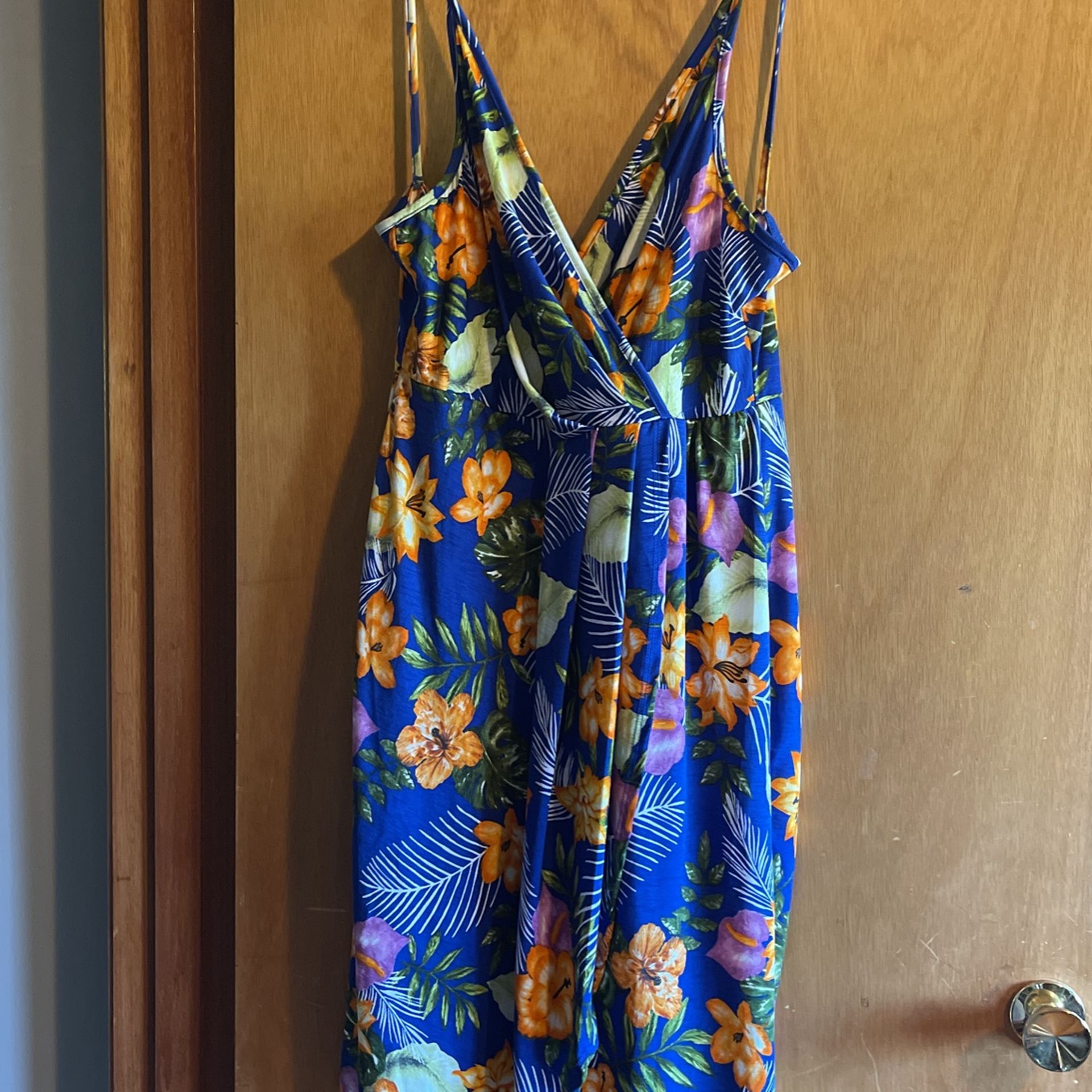 Womens Plus Size Tropical Sundress
