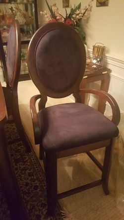 Wooden dining table with 6 chairs