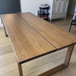 Stained Oak Dining Table 