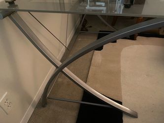 Glass top office desk