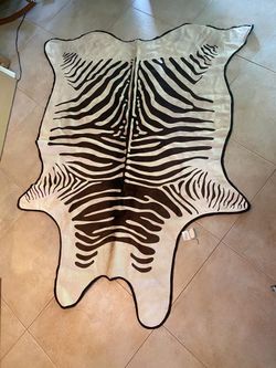 Cowhide zebra print