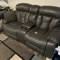 Couch, Chair And Lamp