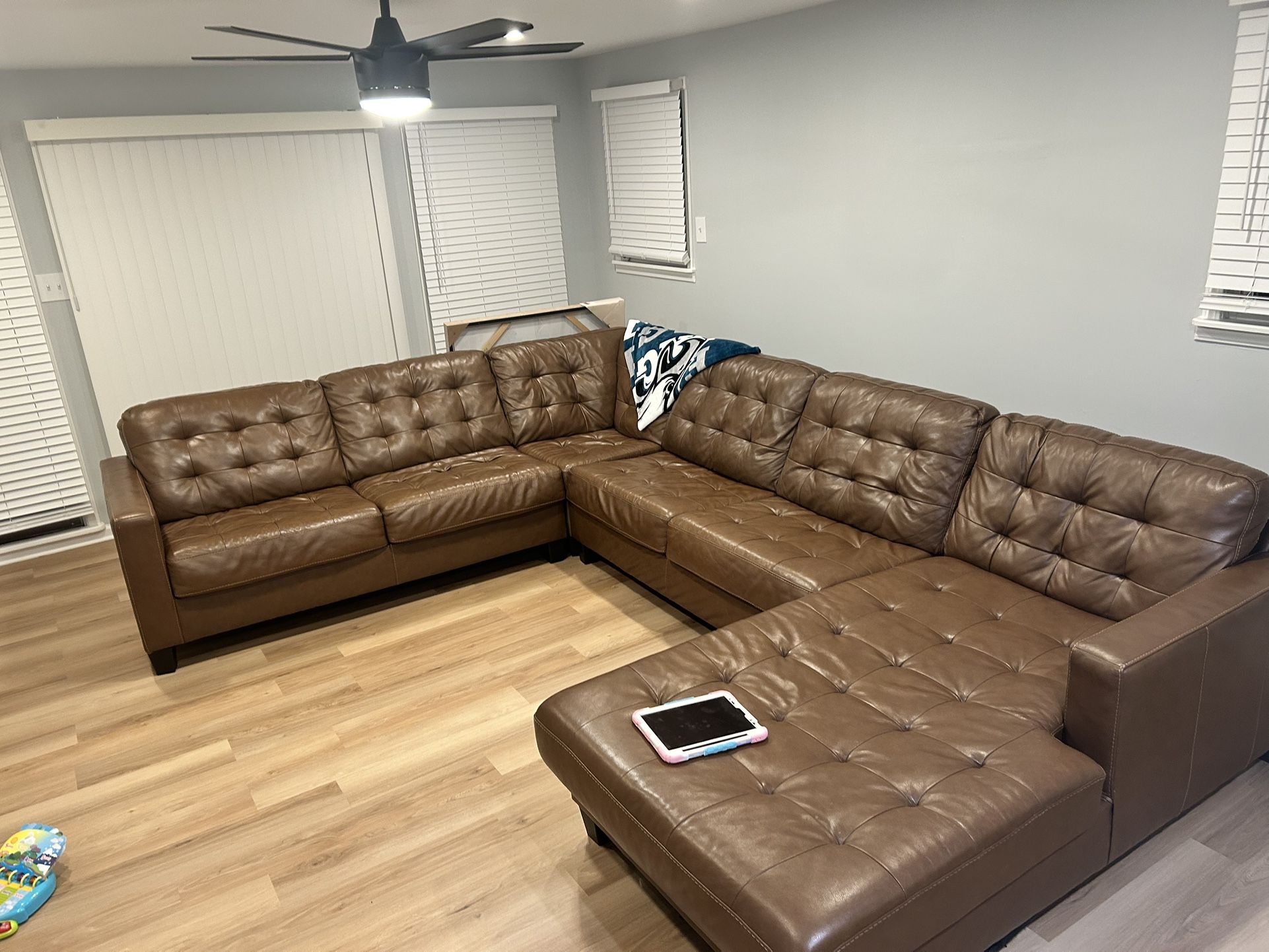 Brown sectional