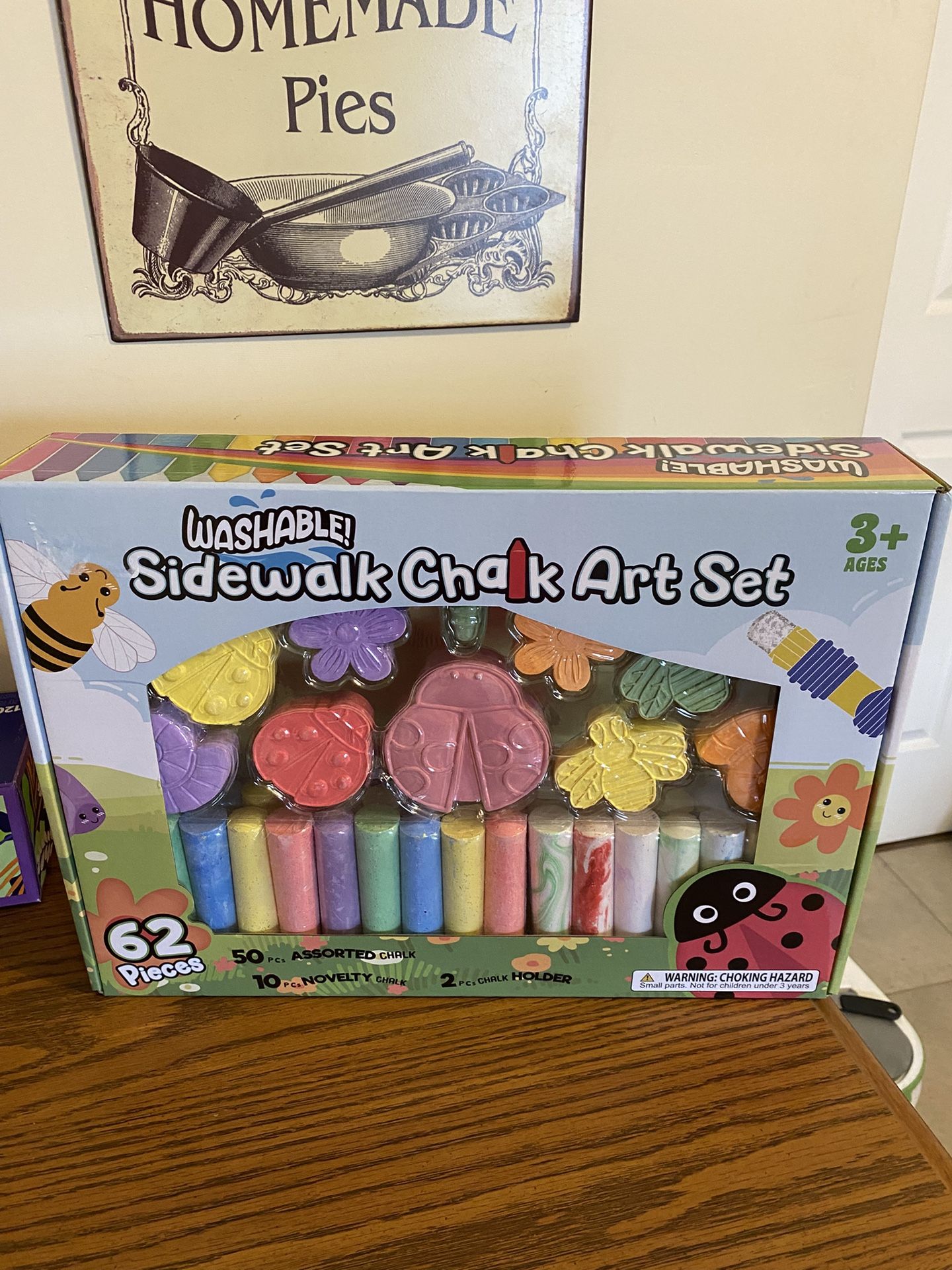 Nib Washable Sidewalk 62 Piece Chalk Art Set