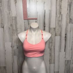Victoria’s Secret VSX Sport Bra Pink L | Racerback Stretch Athletic Top NWT