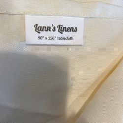 Lann’s Linens Beige Tablecloth Size 90x156 Inches 