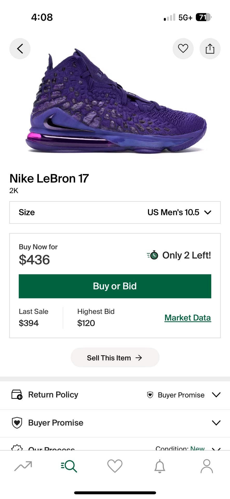 LeBron 17 2K (Size 10)