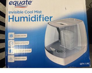 Equate Invisible Cool Mist Humidifier Filtered Moisture Portable Up To 250 sq ft