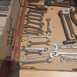 Various older wrenches thirty dollars whole box