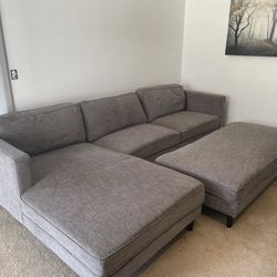 3 Piece Sectional - Ottoman Included