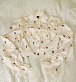 SHEIN Ruffled Printed Top