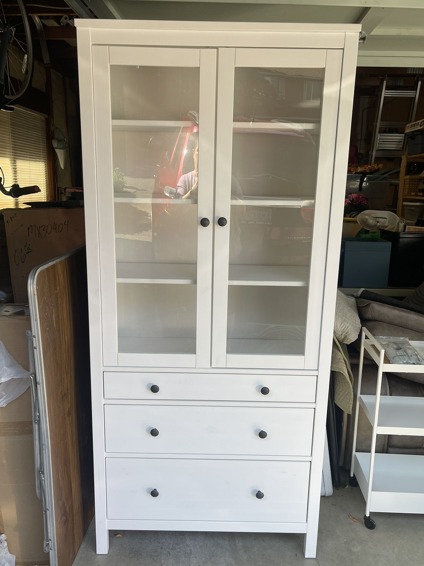 IKEA Hemnes Glass Door Cabinet $180