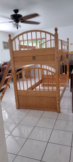 Bunk Bed, Solid Maple Wood, Tween size