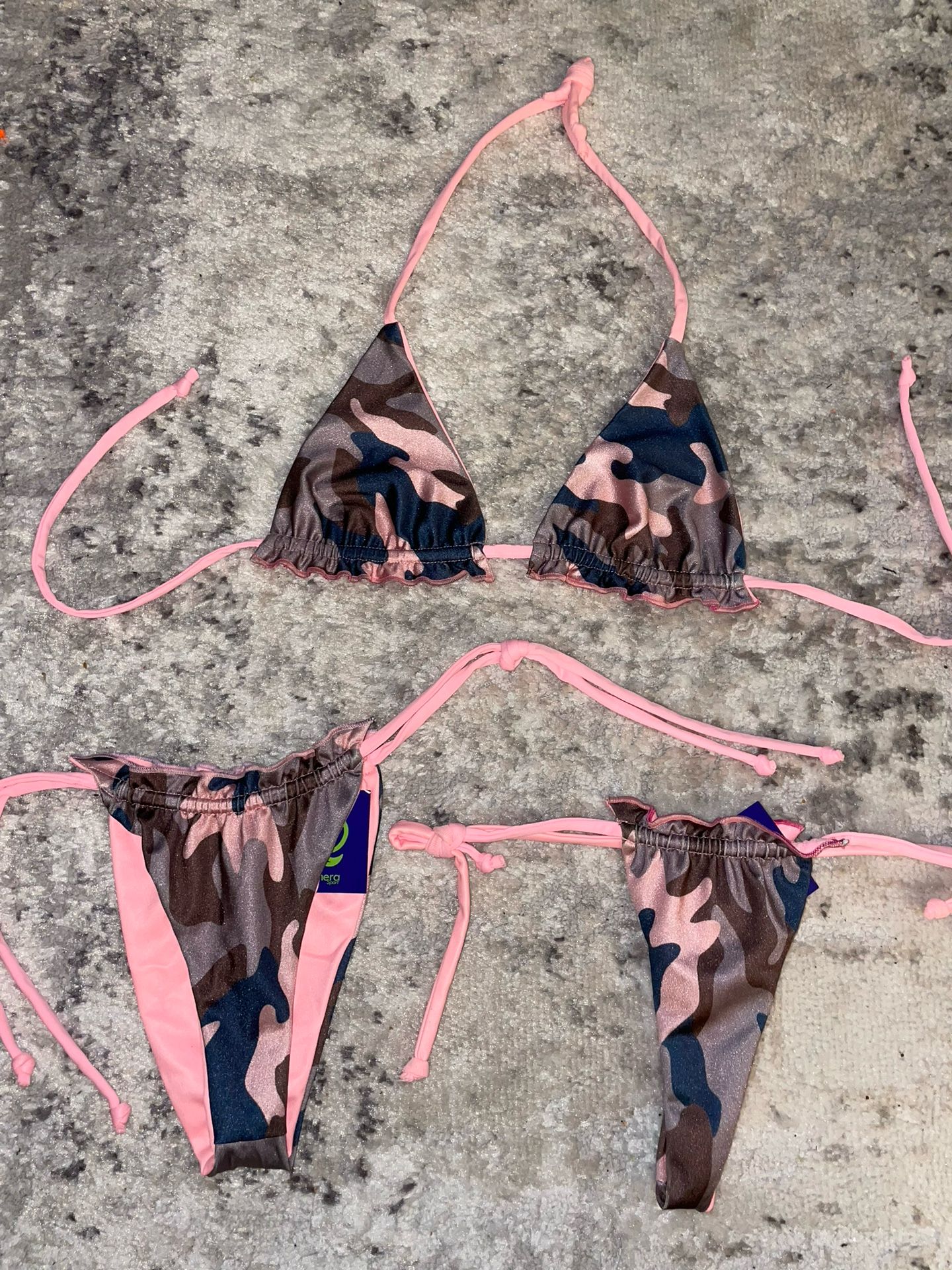La Costanera Reversible Pink Camo Bikini