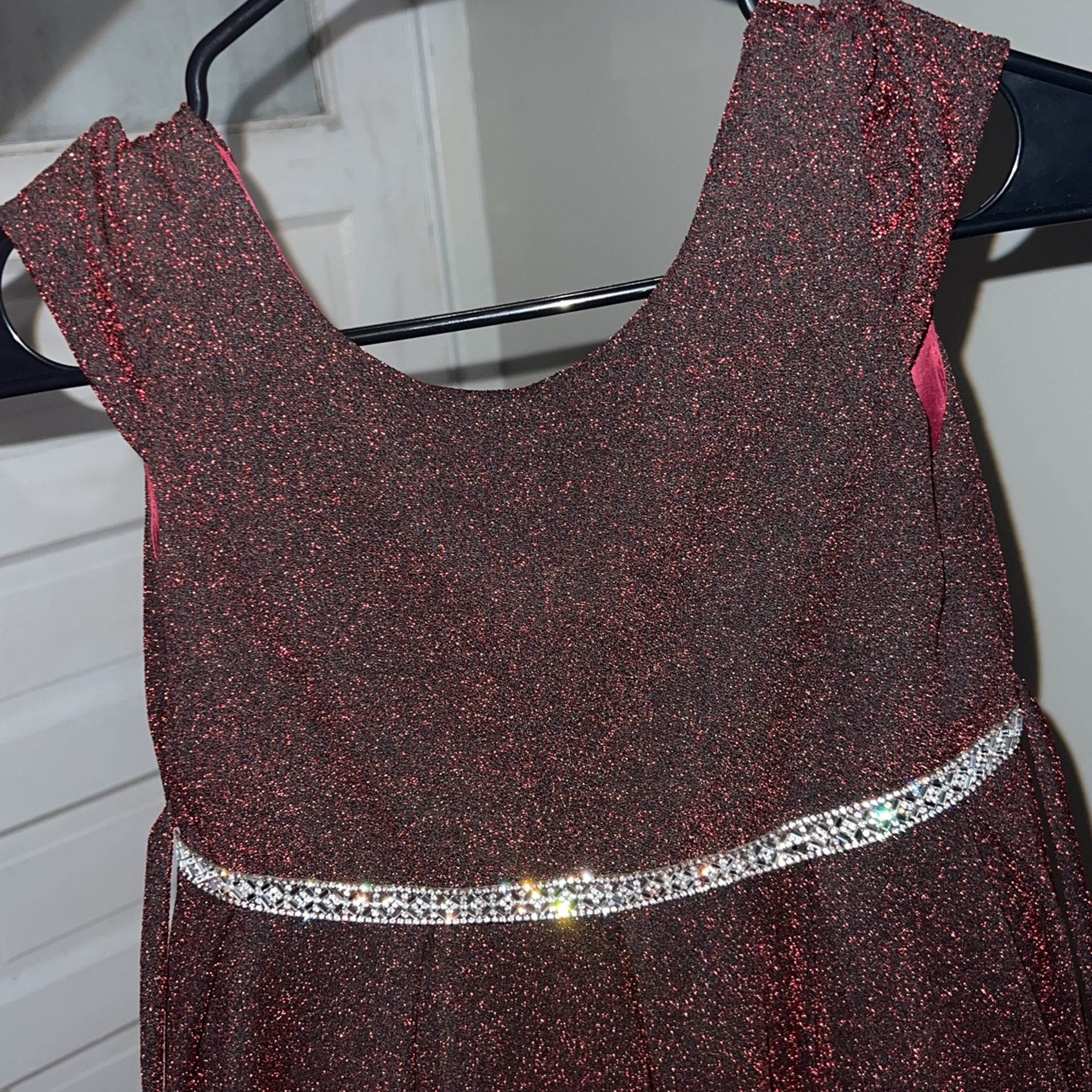 Glittery Burgundy & Glittery Rose Gold Dresses