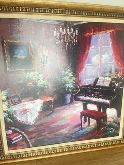 Beautiful framed piano