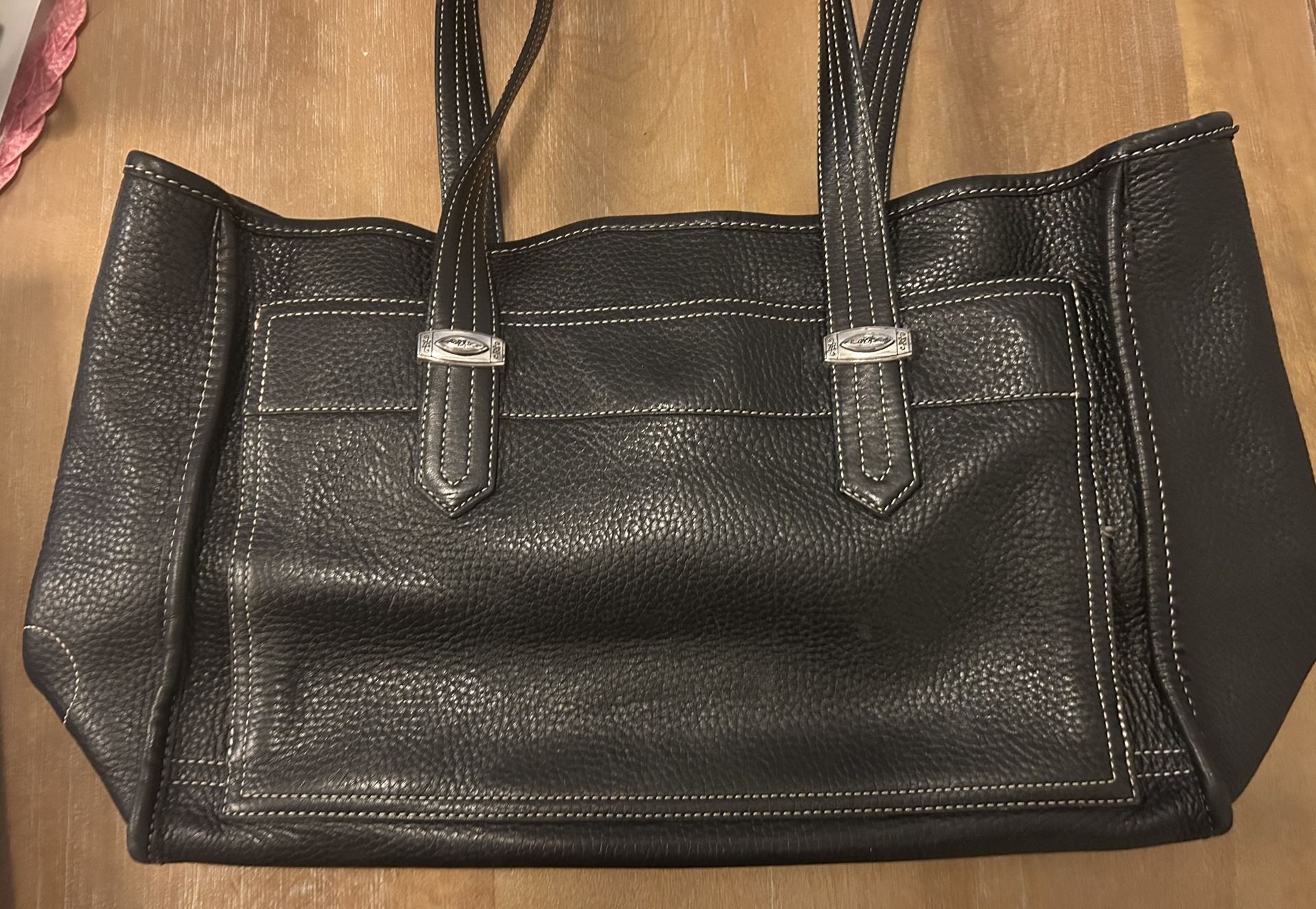 Brighton Black Leather Handbag