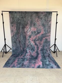 6x9 ft Gray & Pink Abstract Backdrop Dyed Background Photography Backdrop Muslin