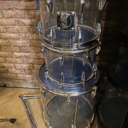 Zickos Clear acrylic 14,14,18 1970’s w/Tom Mounts