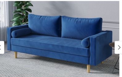 Blue Velvet Sofa