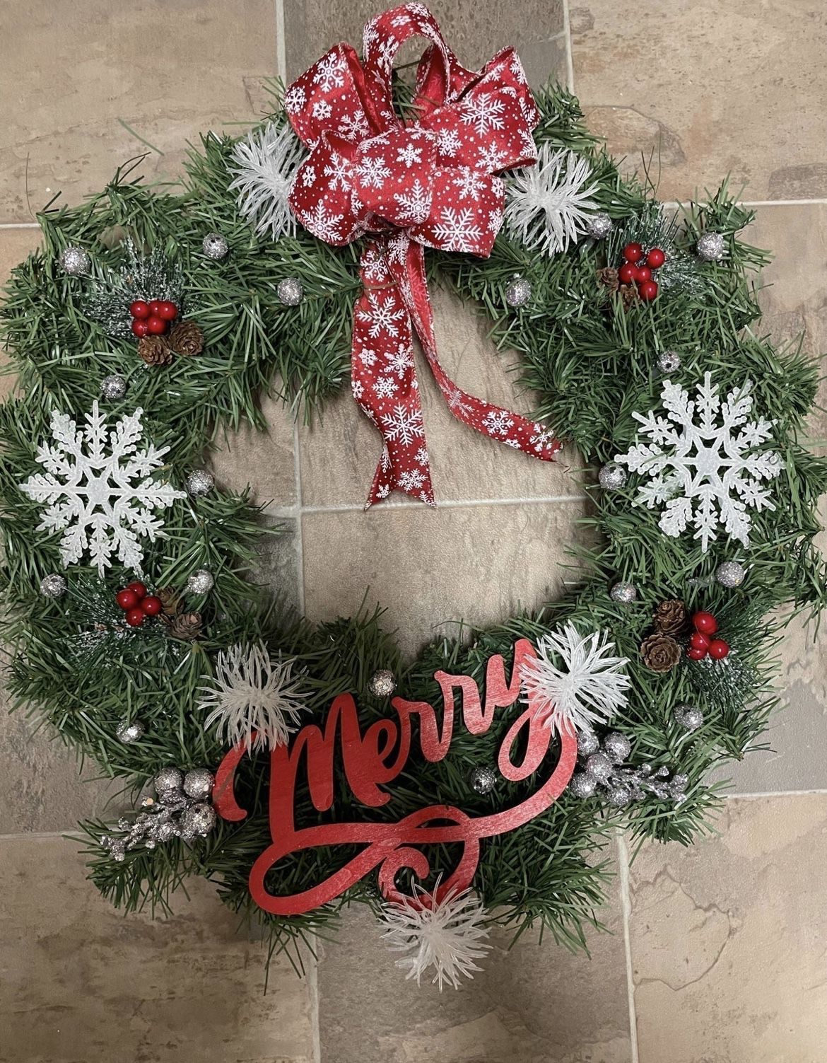 Handmade/Homemade “Merry” Wreath