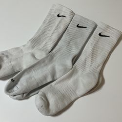 Mens Nike Crew Socks - White