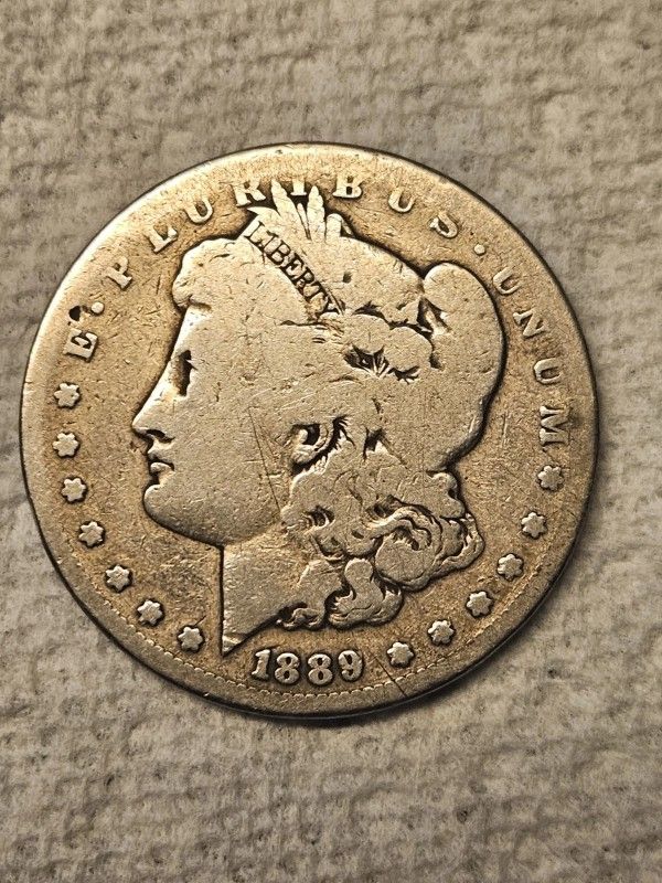 Morgan Silver Dollar, Middle Grade, Scarce KEY Date Carson City $1 Coin 1889 CC