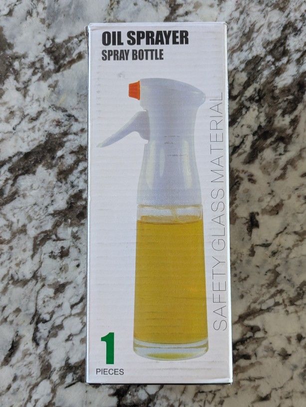 210ml Glass Oil Sprayer with 3 Nozzles – Olive Oil Mister for Air Fryer, BBQ, Salad