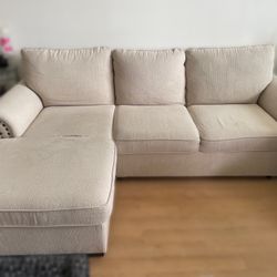 Sectional sofa with Expandable bed and Storage