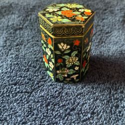 Chinese Cloisonné Black Enamel Container