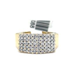 14KT White Gold Diamond Ring 4.57g .5CTW Size 8 I-1088