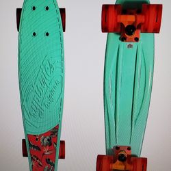 Kryptonics Original  Torpedo Skateboard 22.5 " Bright Tropics New 