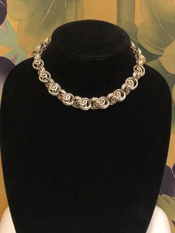 Wonderful Vintage Silver Tone W. Germany Heavy Link Choker 