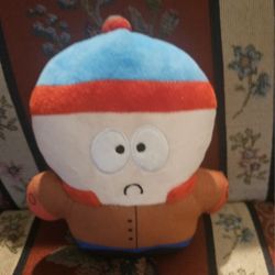 SOUTH PARK  " CARTMAN " STUFFED PLUSH TOY APROX  8"INCHES  PRE-OWNED  