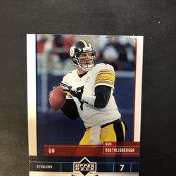 Ben Roethlisberger Card, Rookie Season, Upper Deck