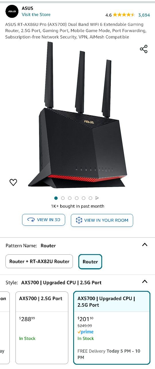 Asus Rt-ax86u Wireless Router