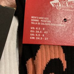 Two Fun Vans Crew Socks 6.5-9 Nwt